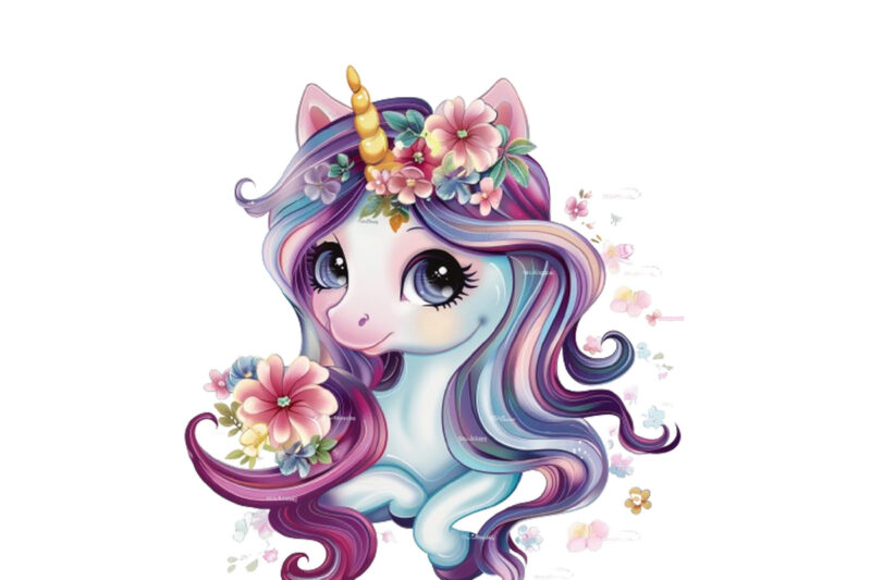 cute princess unicorn sublimation