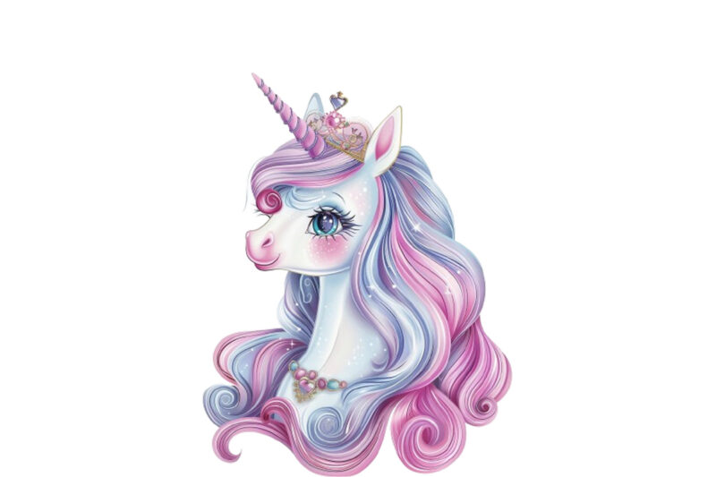 cute princess unicorn sublimation