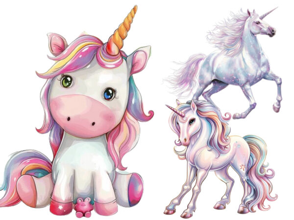 Cute unicorn sublimation clipart t shirt vector file