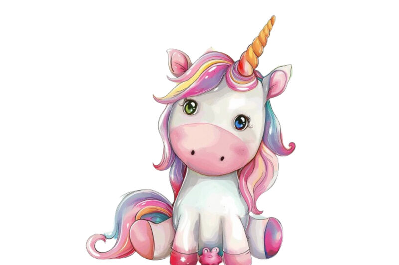 cute unicorn sublimation clipart