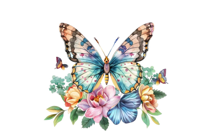 flower Spring Butterfly Clipart