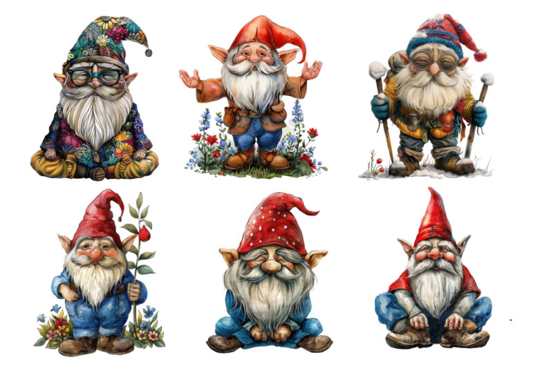 funny Gnome Clipart