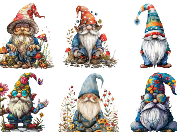 Funny gnome clipart t shirt graphic design