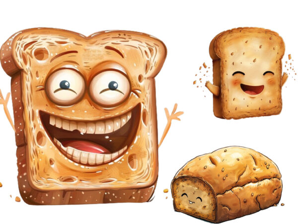 Funny bread clipart t shirt graphic design