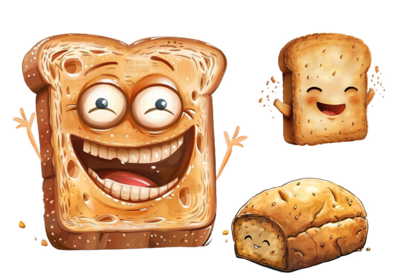 funny bread clipart