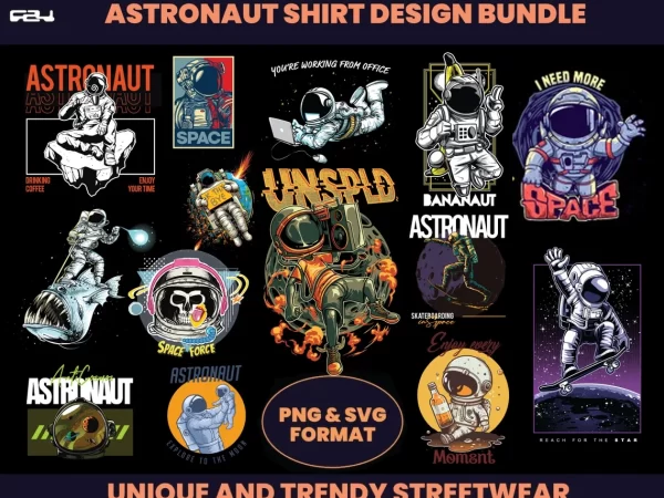 79 astronaut t-shirt design bundle, streetwear design, aesthetic design, urban streetstyle, urban streetwear, urban svg, dtf, dtg