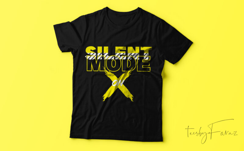 Silent mode on T-shirt design.