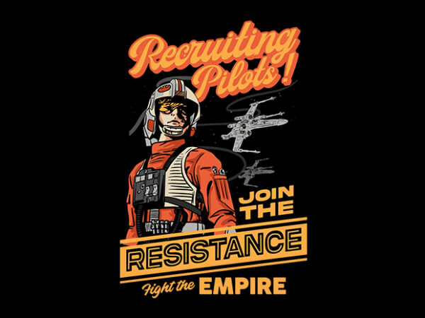 Recruiting pilots t shirt design online