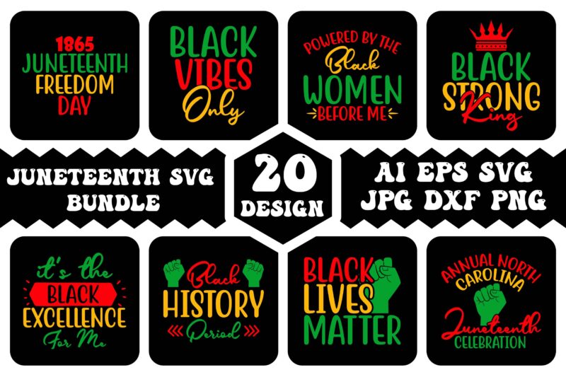 Juneteenth svg design bundle, juneteenth shirt design bndle, juneteenth cricut cut file bundle, juneteenth t-shirt design bundle