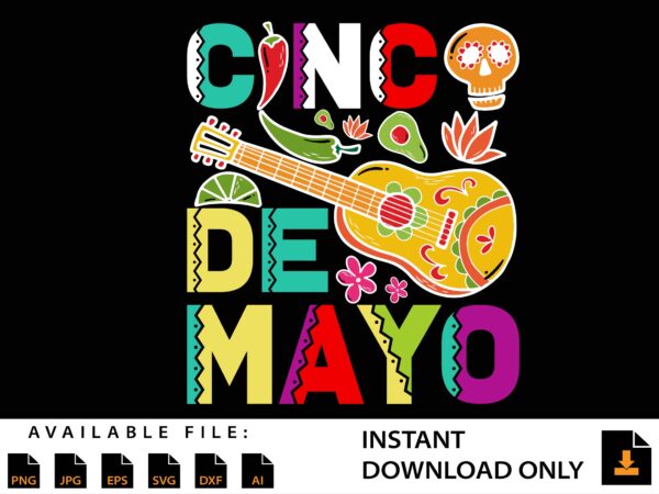 Cinco de mayo mexican taco shirt design