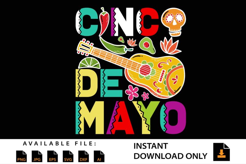 Cinco de Mayo Mexican Taco Shirt Design