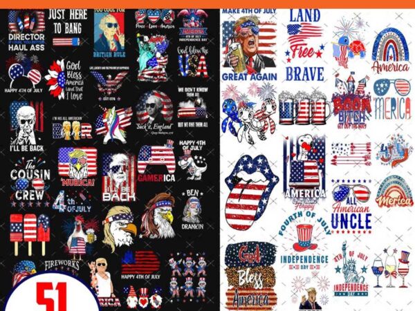 50+ files 4th of july png bundle, july 4th png, fourth of july, america png, usa flag png, patriotic, independence day png instant download