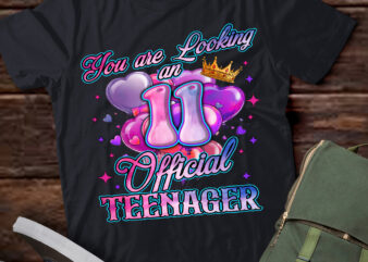 11th Birthday Girls 11 Years Official Teenager Birthday T-Shirt ltsp