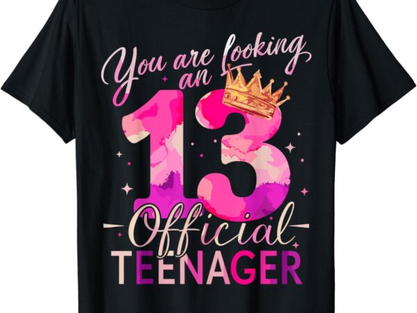 13th birthday girls 13 years official teenager birthday t-shirt