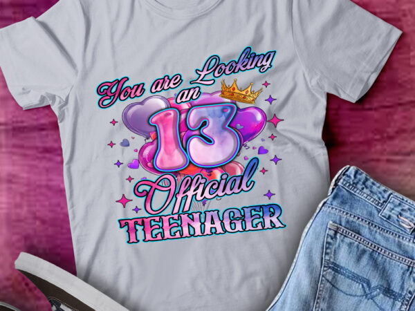 13th birthday girls 13 years official teenager birthday t-shirt ltsp