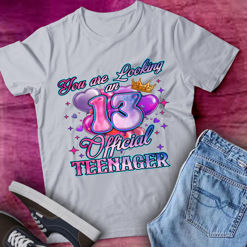 13th Birthday Girls 13 Years Official Teenager Birthday T-Shirt ltsp