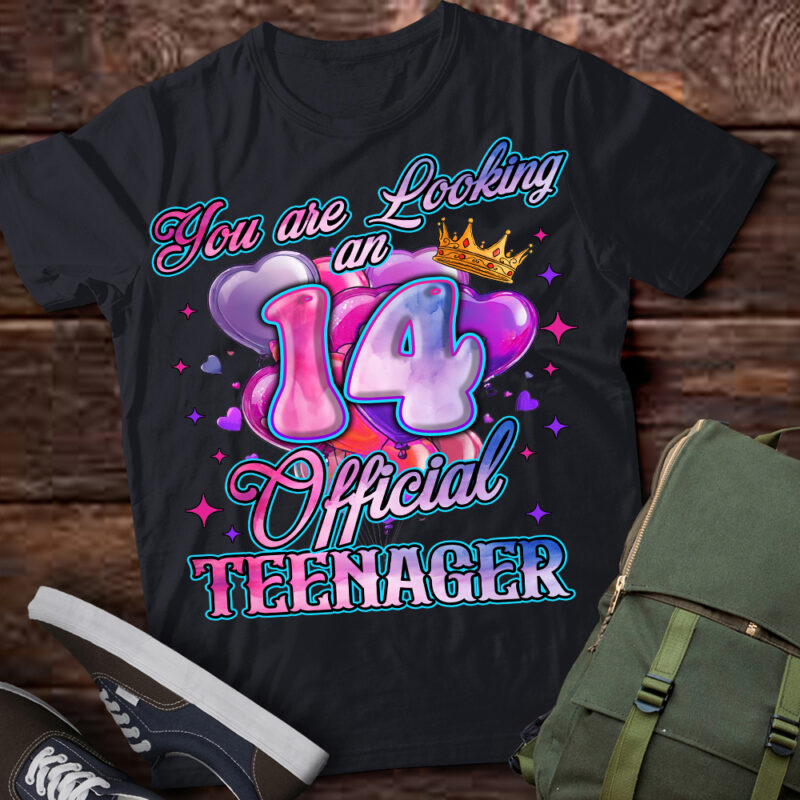 14th Birthday Girls 14 Years Official Teenager Birthday T-Shirt ltsp