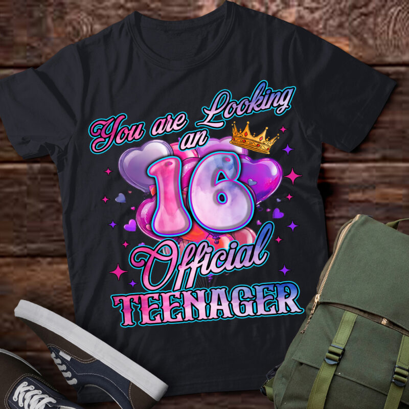 16th Birthday Girls 16 Years Official Teenager Birthday T-Shirt ltsp