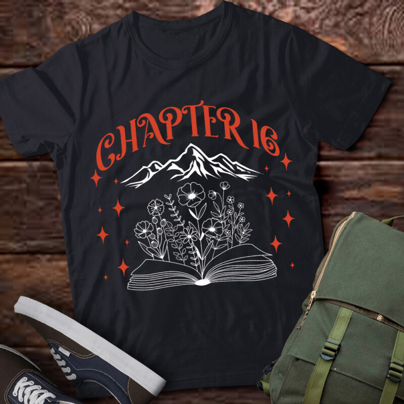 16th Birthday Girls Book Lovers Chapter 16 Its My Birthday T-Shirt ltsp