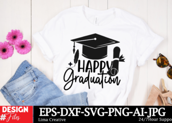 Happy Graduation T-shirt Design, Proud Graduate 2024 SVG PNG Bundle, Senior Svg Bundle, Proud Senior Svg, Class of 2024 Svg, Senior Family S