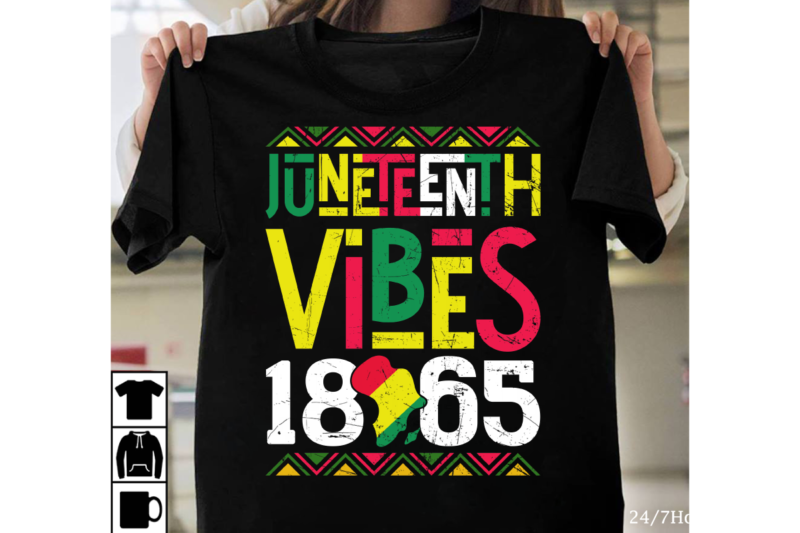 Juneteenth Vibes 1865 T-shirt Design, Black History Embroidery Design, Juneteenth 1865 Machine Embroidery Design, African Machine Embroidery