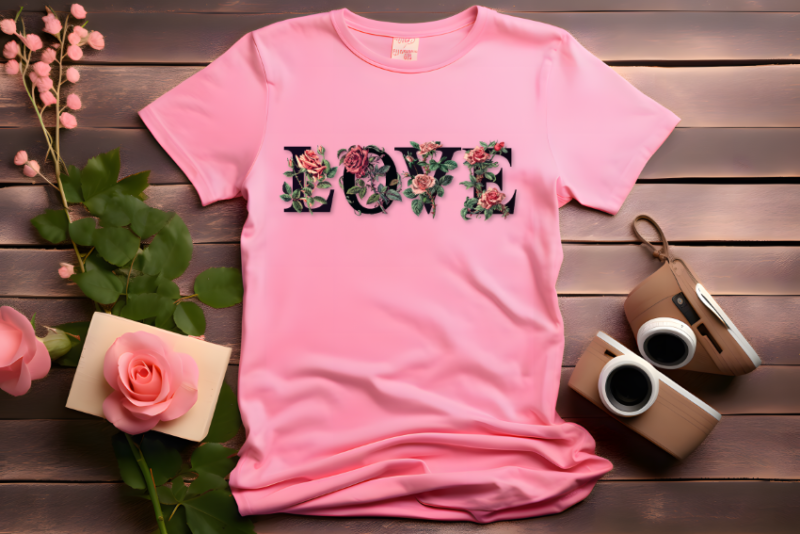 Rose Alphabet Clipart Bundle, Rose Letter For T-shirt and Sublimation