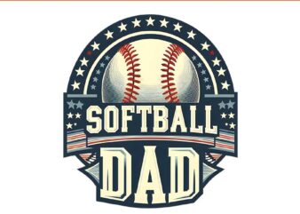 Softball Dad Png, Softball Father Png, Baseball Dad Png
