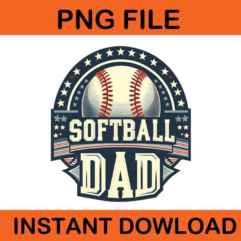 Softball Dad Png, Softball Father Png, Baseball Dad Png