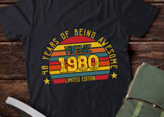 40 Year Old Gifts Vintage 1980 Limited Edition 40th Birthday T-Shirt ltsp