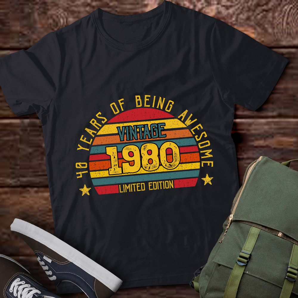 40 Year Old Ts Vintage 1980 Limited Edition 40th Birthday T Shirt