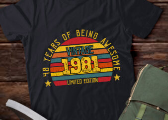 40 Year Old Gifts Vintage 1981 Limited Edition 40th Birthday T-Shirt ltsp