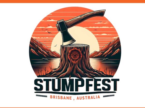 Stumpfest brisbane australia png, father day png t shirt template vector