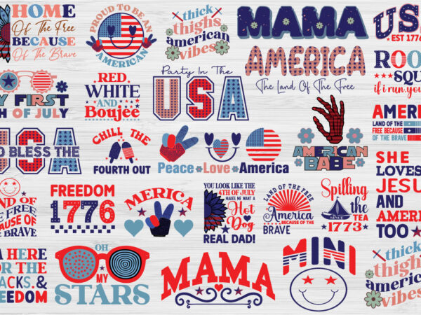 4th of july t-shirt bundle 4th of july svg bundle