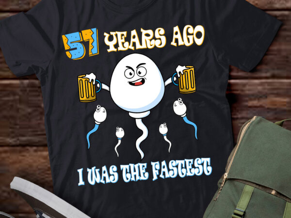 57 years ago i was the fastest birthday decorations t-shirt ltsp