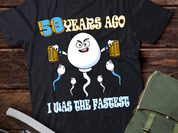 58 years ago i was the fastest birthday decorations t-shirt ltsp
