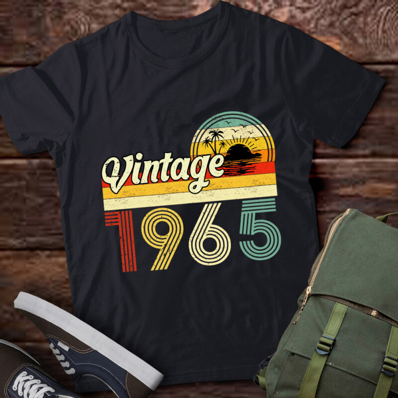 60 Years Old Gifts Vintage Born In 1965 Retro 60th Birthday T-Shirt ltsp