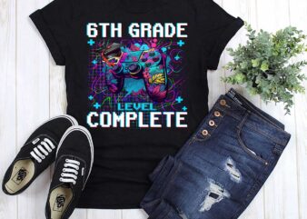 6th Grade Level Complete Graduation Him Boys Last Day School T-Shirt ltsp