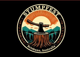 Stump Fest Brisbane Australia PNG t shirt template vector