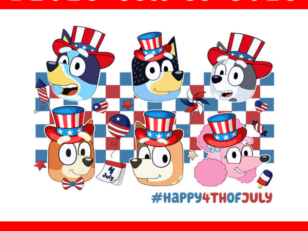 4th of july bluey png, happy 4th of july bluey png