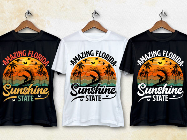 Amazing florida sunshine state t-shirt design