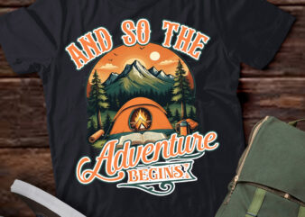 And So The Adventure Begins Adventure Book Camping T-Shirt ltsp