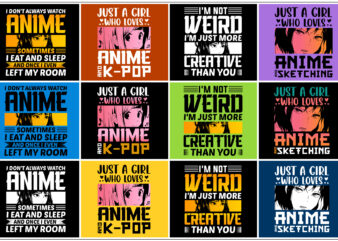 Anime T-Shirt Design Bundle