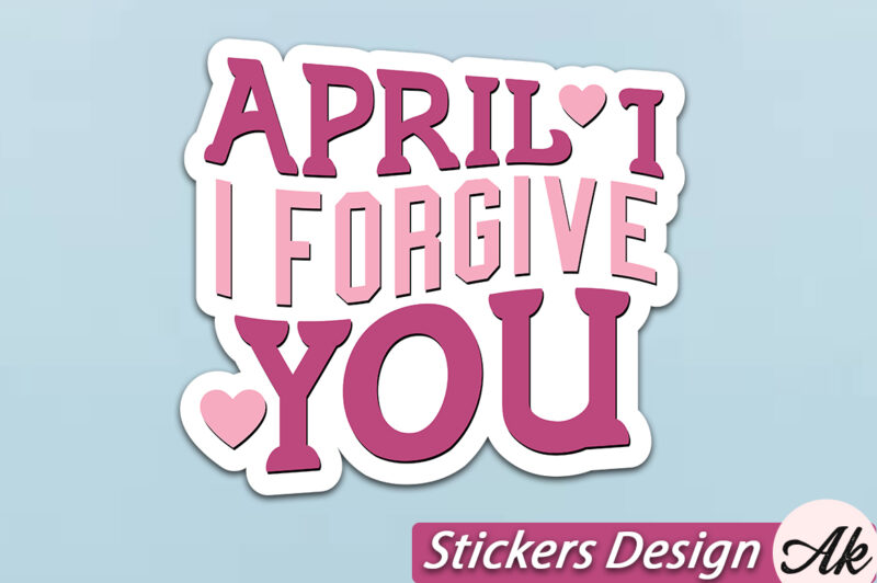 Retro April Fools Day Stickers SVG Bundle