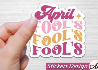April fools stickers svg