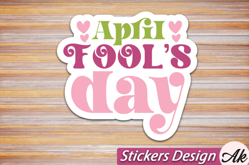 April fools day Stickers SVG