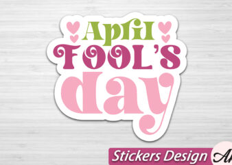April fools day stickers svg