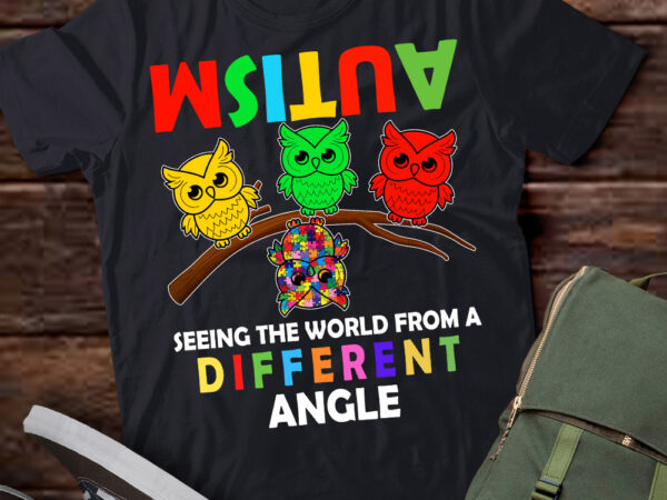 Autism awareness seeing the owl world view t-shirt ltsp