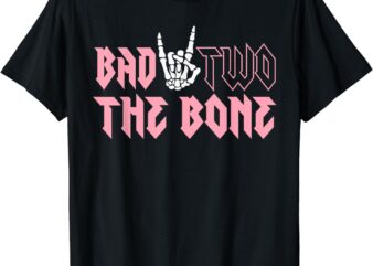 Bad Two the Bone Birthday 2 Years Old Birthday T-Shirt