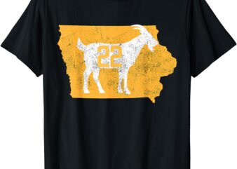 Basketball Greatest Of All Time Goat Funny Number 22 Tee T-Shirt