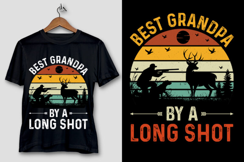 Best Grandpa By a Long Shot Hunting T-Shirt Design